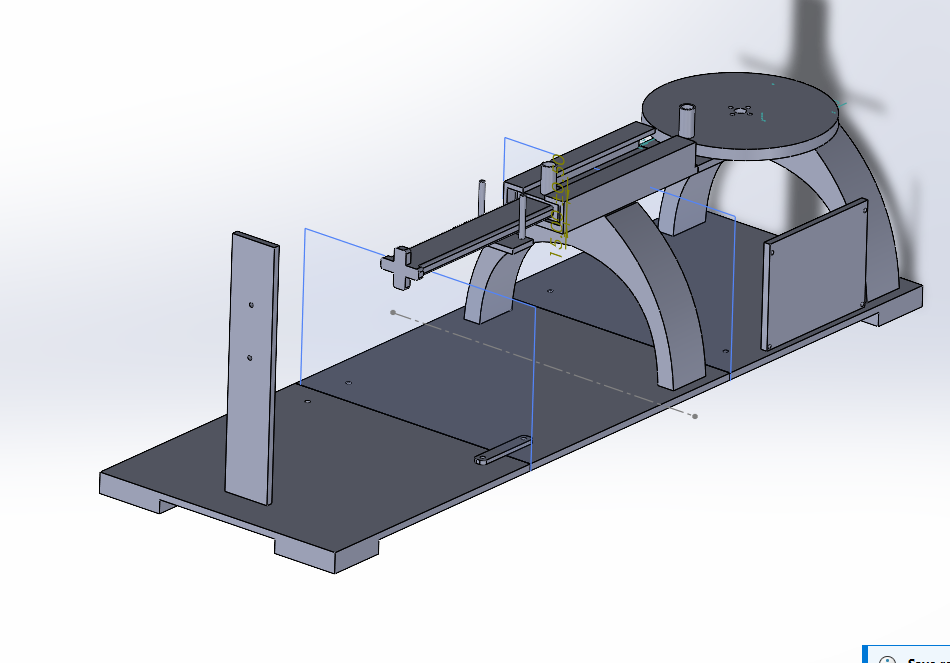 CAD render of a 3D printed doppler shift measuring device