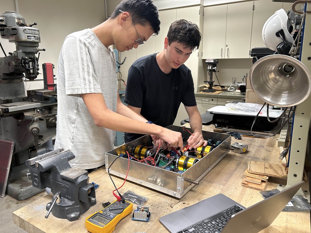 Rover build session in a workshop